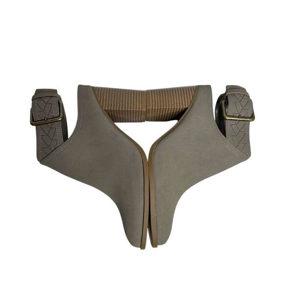 American Eagle taupe sling back buckle mule ankle boots size 7.5 - Picture 6 of 13